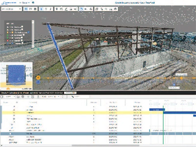 oracle drone point cloud bim overlay with 4d schedule integration 