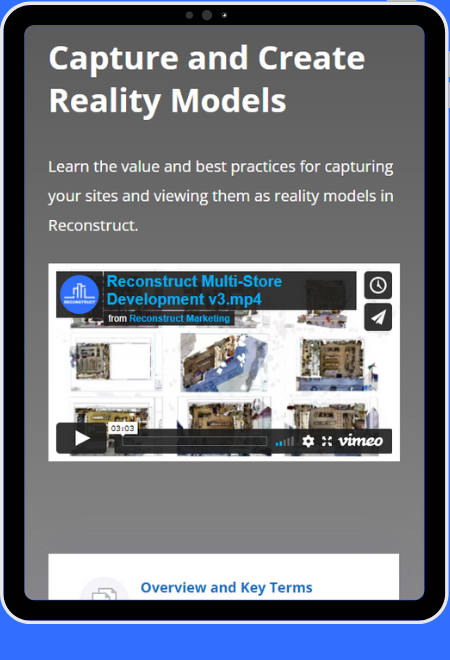 Reconstruct University Tablet Module-1